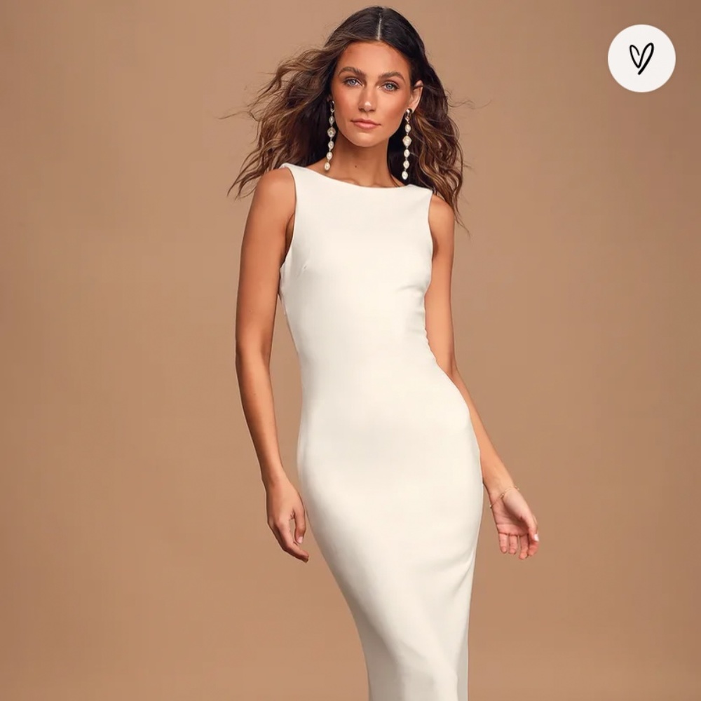 Love In Your Eyes Ivory Knotted Mermaid Maxi Dress